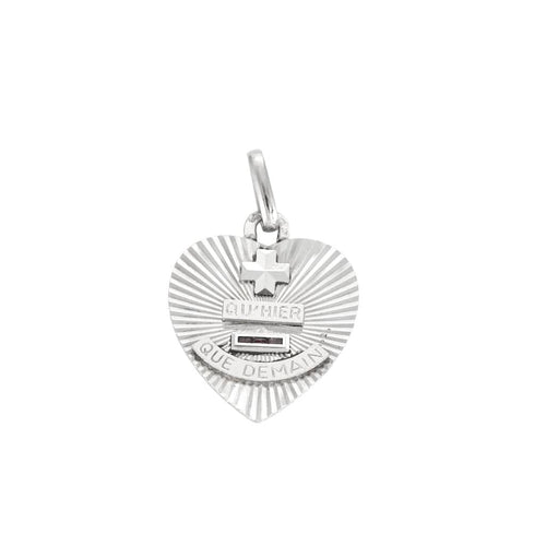 Pendentif AUGIS - Médaille d'Amour or blanc 58 Facettes GU165