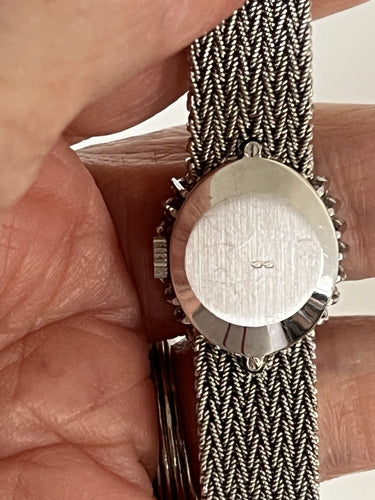 Montre OMEGA - Montre Dame or gris, diamants, lapis 58 Facettes REF. 6580