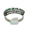 Bague 56 Bague en or blanc avec émeraudes et diamants. 58 Facettes 50163