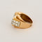 Bague 51 Bague tank or rose et gris et diamants 58 Facettes CAN09342