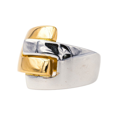Bague 54 Bague  Or jaune, Or blanc 58 Facettes 4166993RV