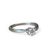 Bague 54 Bague Solitaire or blanc diamant 0.35ct 58 Facettes 282