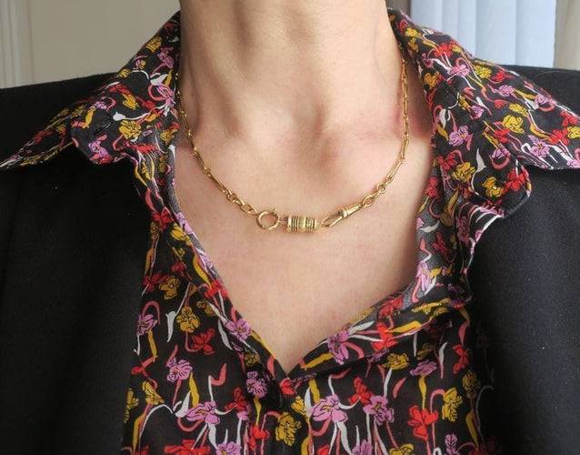 Fermoir cylindrique godronné émaillé 58 Facettes