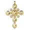 Pendentif Grandeur baroque des années 1680 : un pendentif en forme de croix en diamant 58 Facettes 22276-0136