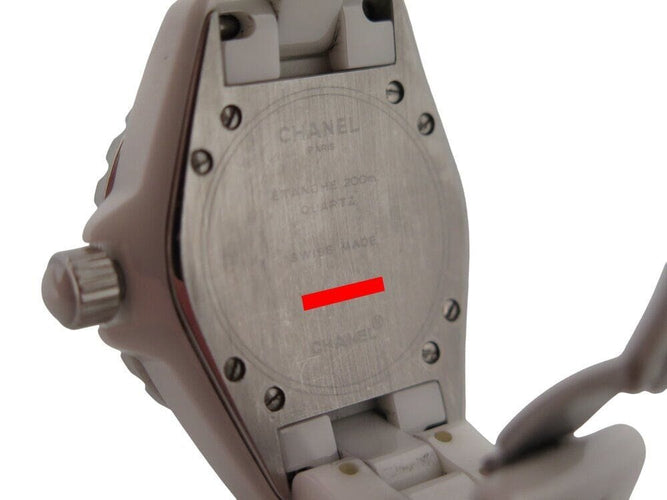 Montre montre CHANEL j12 34 mm h0967 112 diamants ceramique blanche quartz 58 Facettes 268147