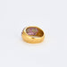 Bague 54 Bague jonc or jaune, rubis, diamants fleurs 58 Facettes