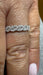 Bague 51 Demi alliance or blanc diamants 58 Facettes