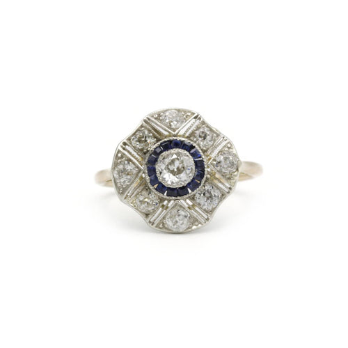 Bague 60 Bague or argent saphirs & diamants 58 Facettes 240314R