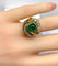 Bague 51.5 Bague en or jaune et platine, émeraude et diamants 58 Facettes AB539