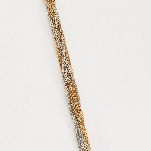 Collier Collier en or rose, or gris et diamants 58 Facettes LJ25-334