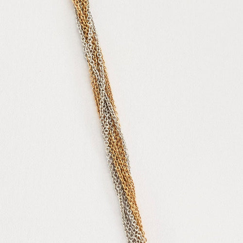 Collier Collier pendentif pavé de diamants en or rose et or gris 58 Facettes LJ25-334