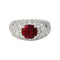 Bague 49 Bague jonc pavage diamant, rubis 1,78 carats. 58 Facettes 30945