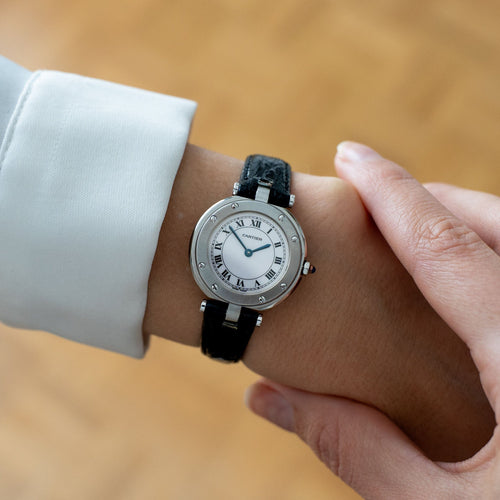 Bracelet Cartier Santos Vendôme - Ivory roman dial - SM 58 Facettes