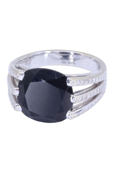 Bague 54 POIRAY - BAGUE "FIL" ONYX ET DIAMANTS 58 Facettes 092881