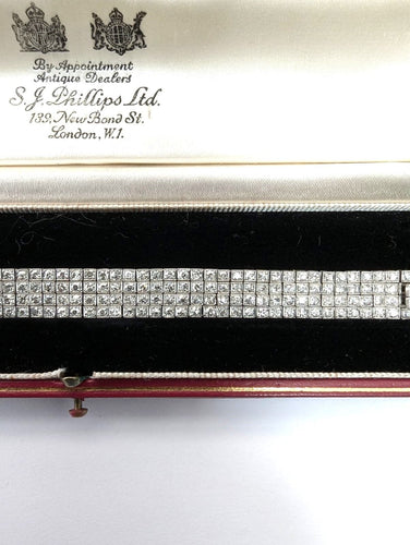 Bracelet Bracelet en platine avec diamants 58 Facettes