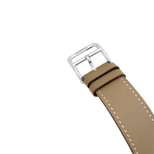 Montre Montre Hermès, "Cape Cod", acier sur cuir. 58 Facettes 34936