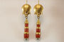 Boucles d'oreilles Boucles d'oreilles antiques en or corail 58 Facettes 7672