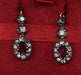 Boucles d'oreilles Boucles d'oreilles anciennes diamants rubis fin 19ème siècle 58 Facettes