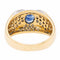Bague 49 Bague Jonc Or jaune, Or blanc Saphir, Diamant 58 Facettes 2275511CN