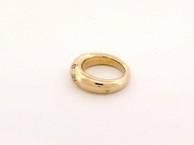 Bague 53 bague CHAUMET jonc etoile gm 52 4 diamants 0.12ct or jaune 18k 7.3gr 58 Facettes 265231