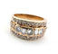 Bague 54 Bague en or jaune 18 carats avec diamants 58 Facettes