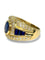 Bague or jaune saphir 2,5 ct et diamants 1 ct 58 Facettes 1203