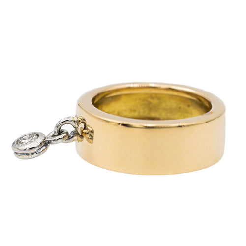 Bague 47.5 Bague Or jaune, Or blanc Diamant 58 Facettes 2697404CN