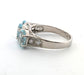 Bague Bague en or blanc, aigue-marine et diamants 58 Facettes