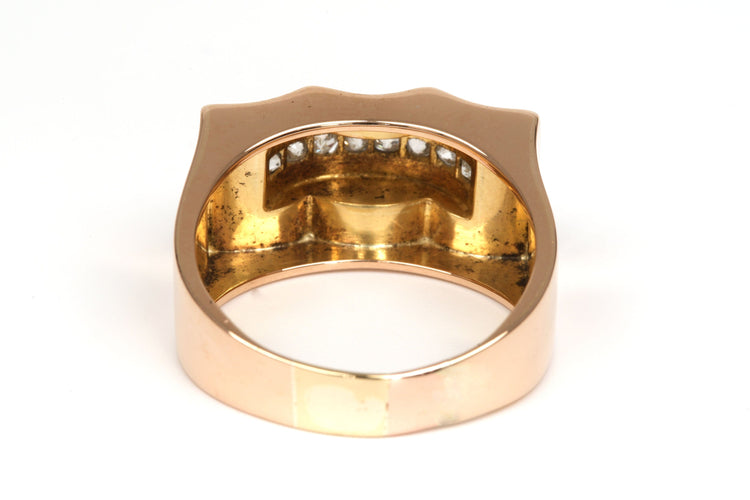 Bague 61 Bague Tank Art Déco or jaune diamants 58 Facettes 21795