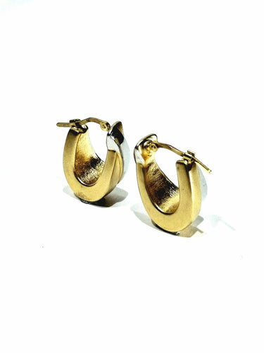 Boucles d'oreilles Boucles d'oreilles en or jaune et blanc 18 carats 58 Facettes