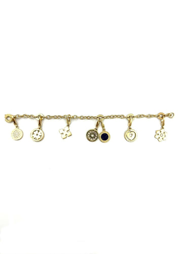 Bracelet BVLGARI. Bracelet Charms en or jaune 18K 58 Facettes