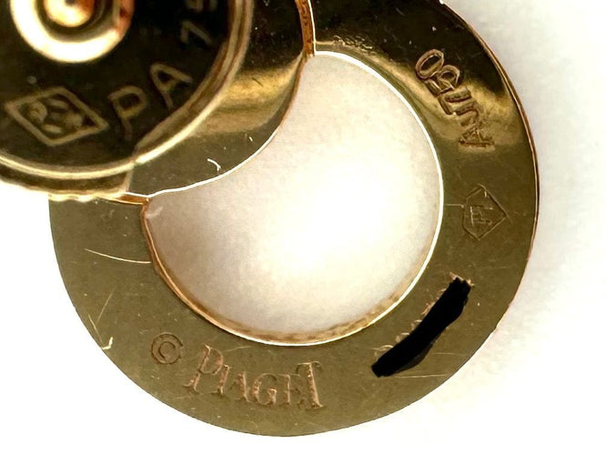 Boucles d'oreilles PIAGET. Collection "Possession", boucles or rose 18K et diamants 58 Facettes