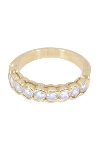 Bague 49 DEMI-ALLIANCE  9 DIAMANTS 58 Facettes 088021