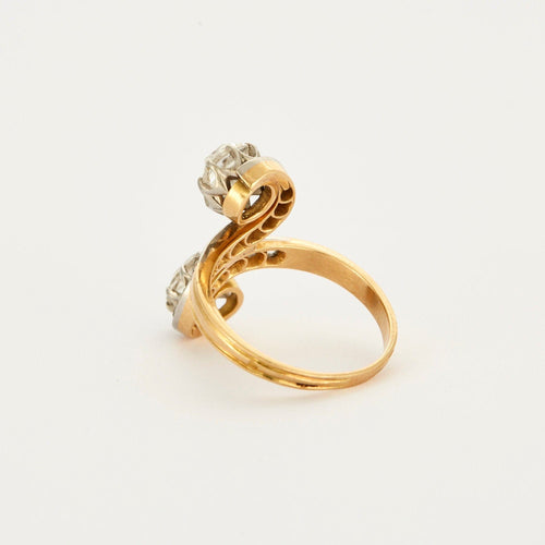 Bague 56 Bague Toi et Moi 2 ors diamants 58 Facettes GU27