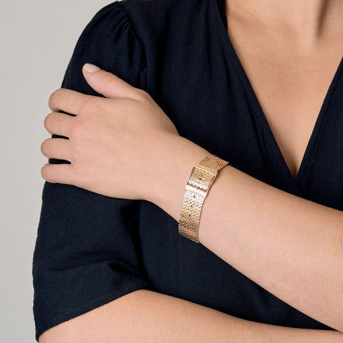 Beltearmbånd i gult gull 