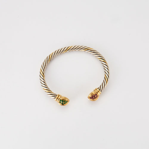 Bracelet Bracelet Torque Rubis & Emeraudes 58 Facettes ALGU15