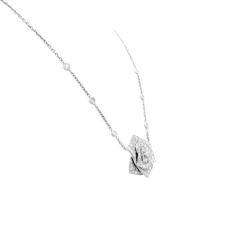 Collier Collier Piaget "Rose" or blanc, diamants. 58 Facettes 34509