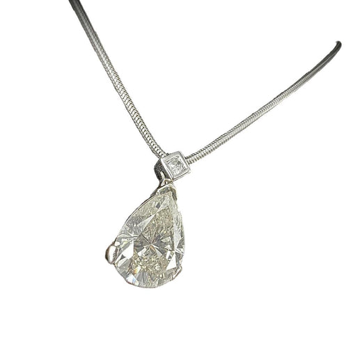 Pendentif Pendentif diamant poire de 5 carats (SI-I/J) 58 Facettes