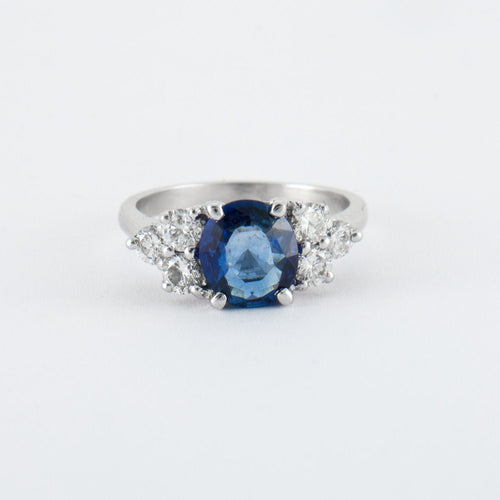 Bague 50 Bague Saphir Diamants 58 Facettes