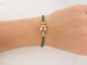 Bracelet bracelet FRED force 10 mm en or rose 18k + cable acier vert 16.5cm 58 Facettes 271014