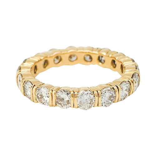 Bague 53 Alliance or jaune et diamants. 58 Facettes 31112