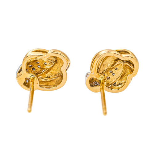 Boucles d'oreilles Boucles d'oreilles Puces Or jaune Diamant 58 Facettes 4137851CN