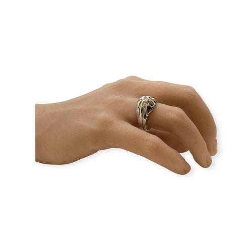 Bague 63 Chevalière en or blanc 585 et diamant 58 Facettes 330086803