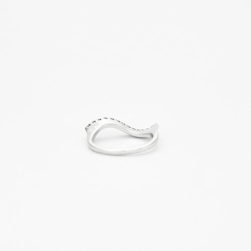 Bague 54 Bague vague avec diamants 58 Facettes 2520