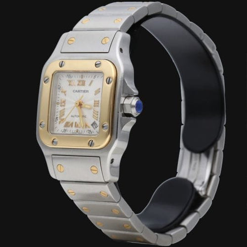 Montre Cartier Montre Santos De Cartier Galbee Pm 58 Facettes MT45189