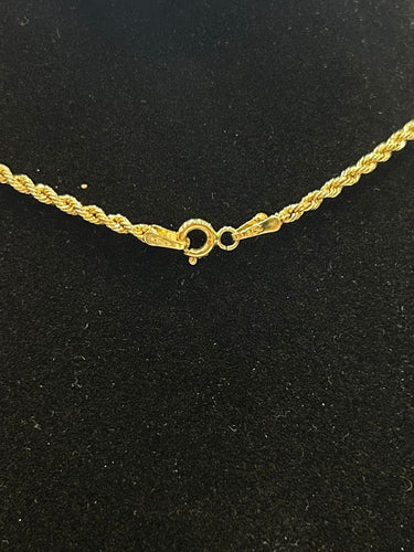 Collier Collier maille corde or jaune 58 Facettes LP177