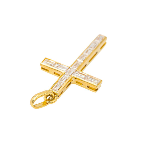Pendentif Pendentif Croix Or jaune Diamant 58 Facettes 4268399RV