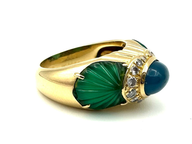 Bague 52 CARTIER. Collection "Baroda", bague vintage or jaune 58 Facettes