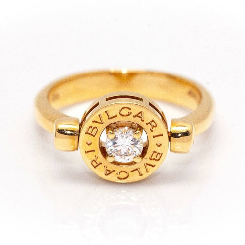 Bague 54 BVLGARI - Bague FLIP avec diamant en or jaune 58 Facettes D363775UZ
