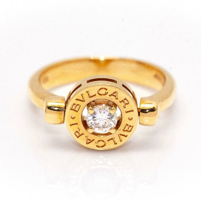 Bague 54 BVLGARI - Bague FLIP avec diamant en or jaune 58 Facettes D363775UZ